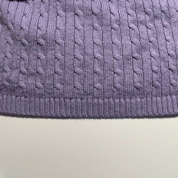 EUC Karen Scott Mock Turtleneck Sweater, Lilac-Purple, Cotton, Petite Small - Picture 5 of 9